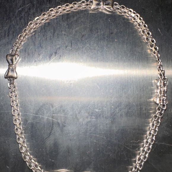 Bracelet, 14k WG, 7” Chain w Bows
